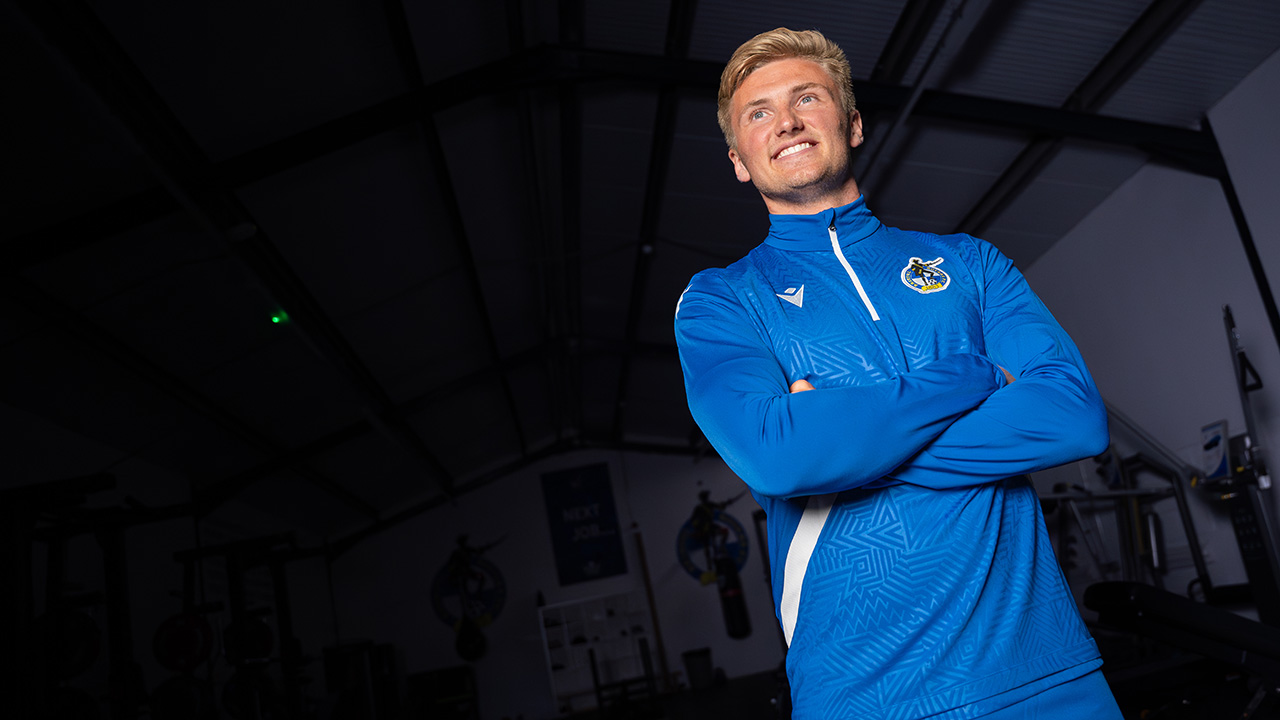 Taylor Moore is all smiles having signed for Bristol Rovers