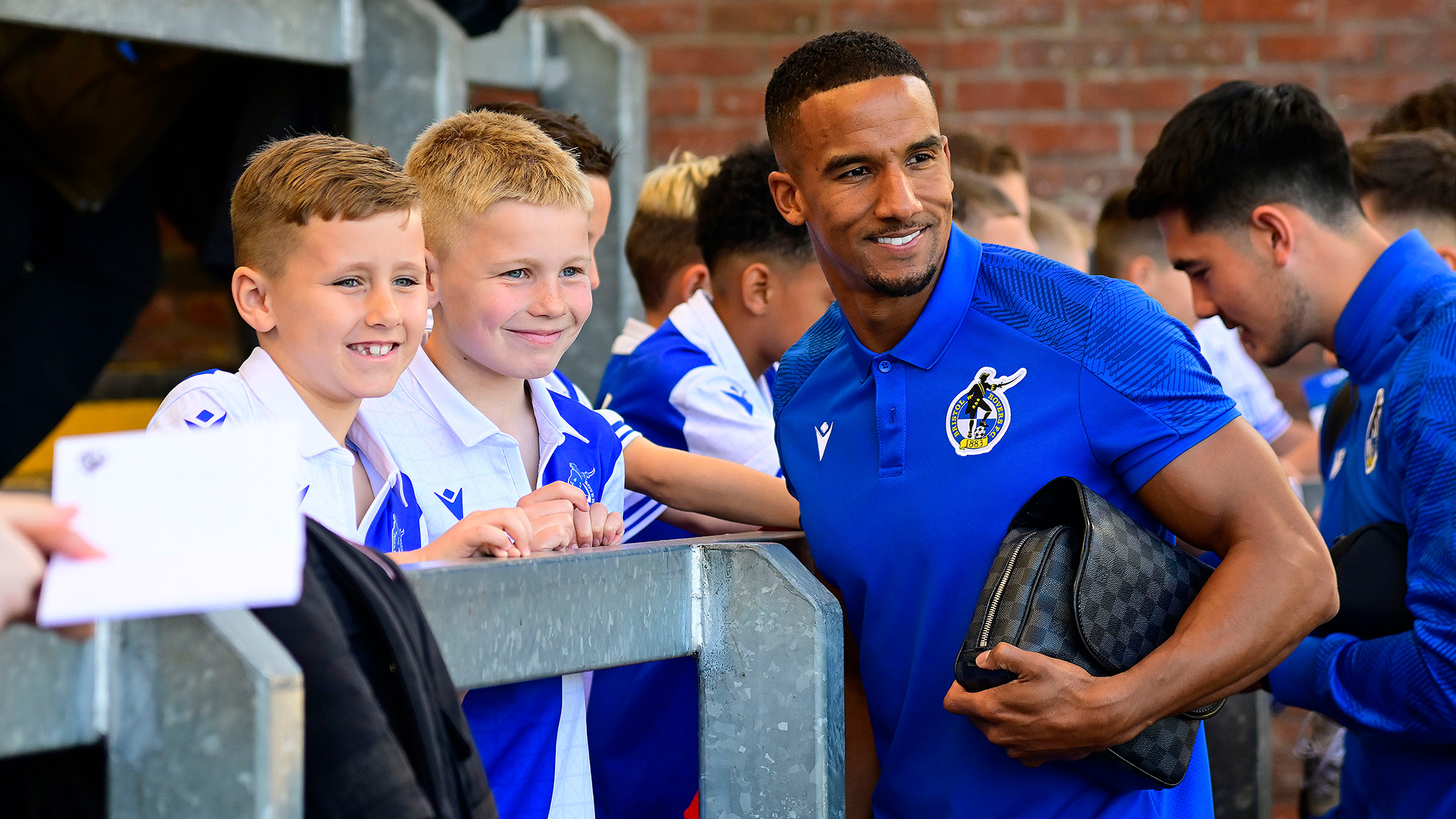 Scott Sinclair and young supporters