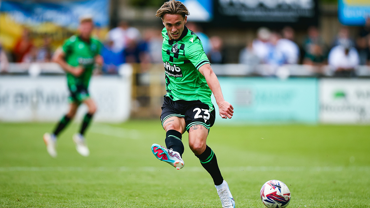 Luke McCormick on the ball for Bristol Rovers