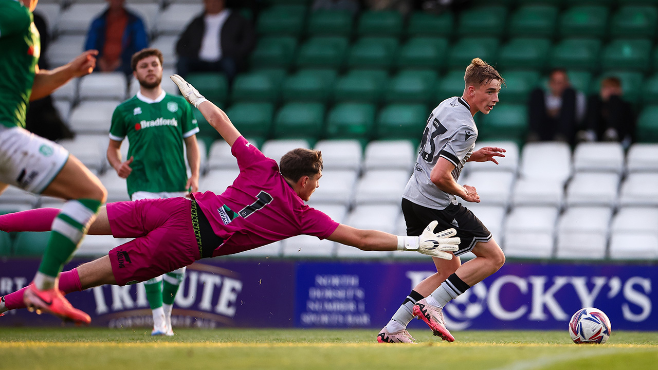 Ollie Dewsbury in action for Bristol Rovers during pre-season