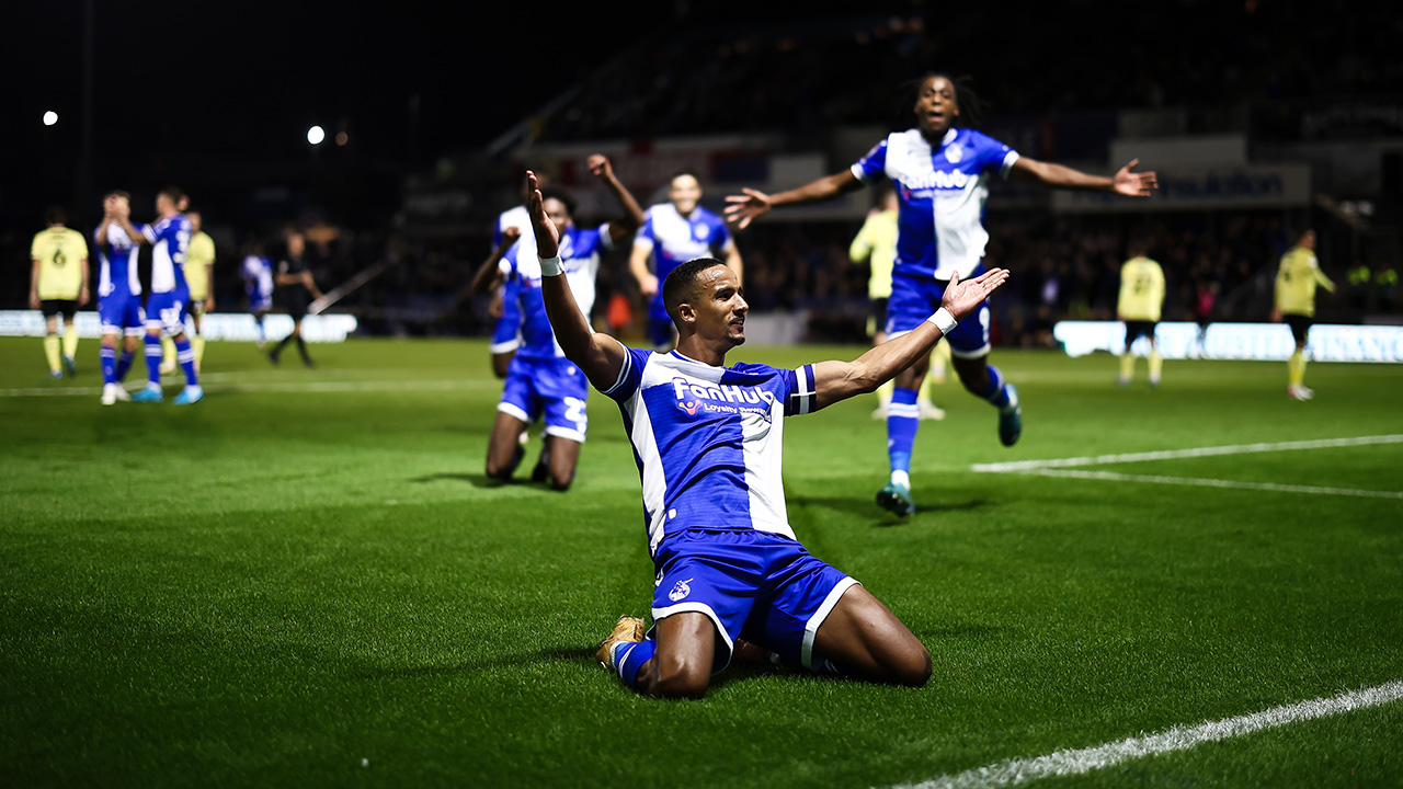 Scott Sinclair celebrates his goal against Charlton Athletic