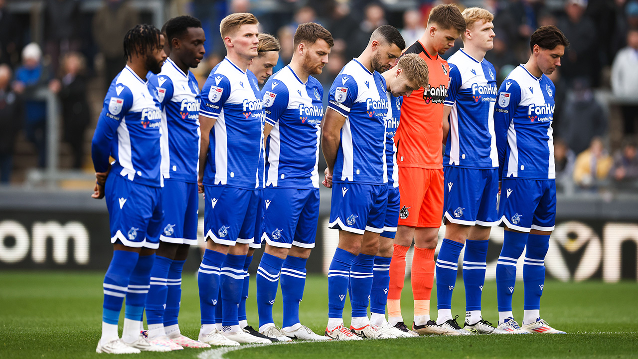 Bristol Rovers conduct a period of silence at the training ground