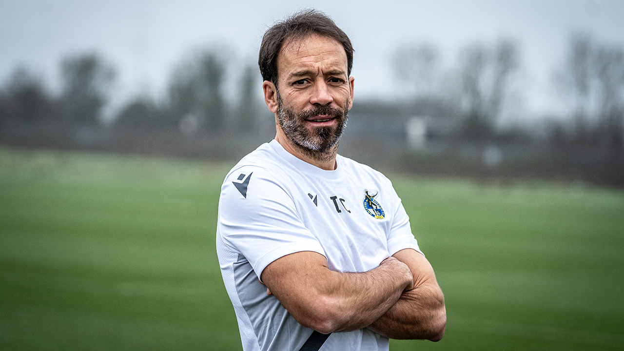 Inigo Calderon poses at Bristol Rovers 