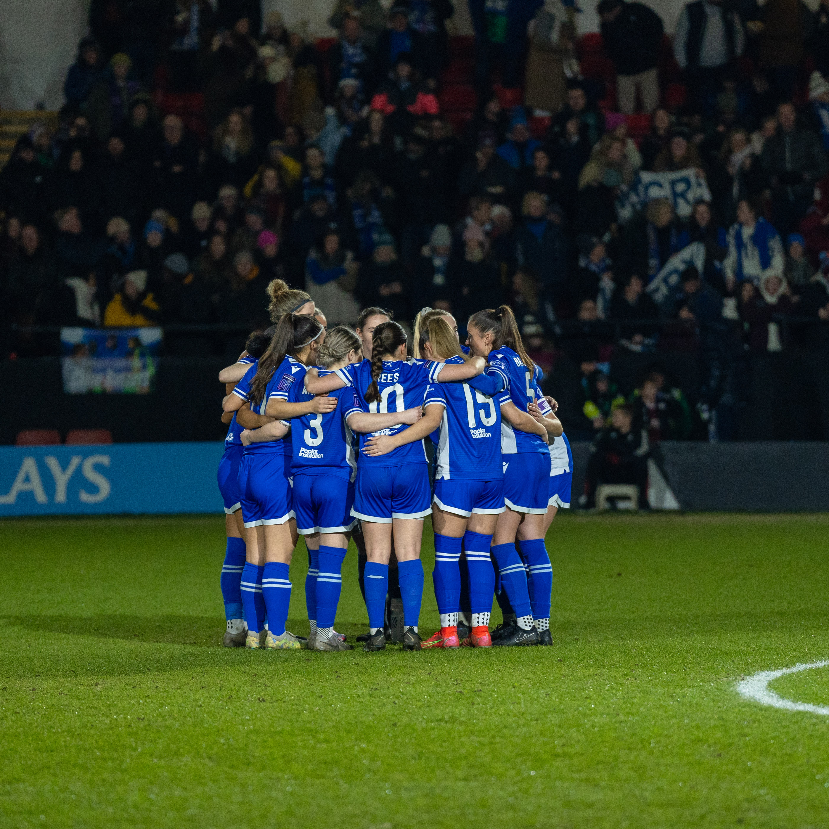 Bristol Rovers Women in a huddle