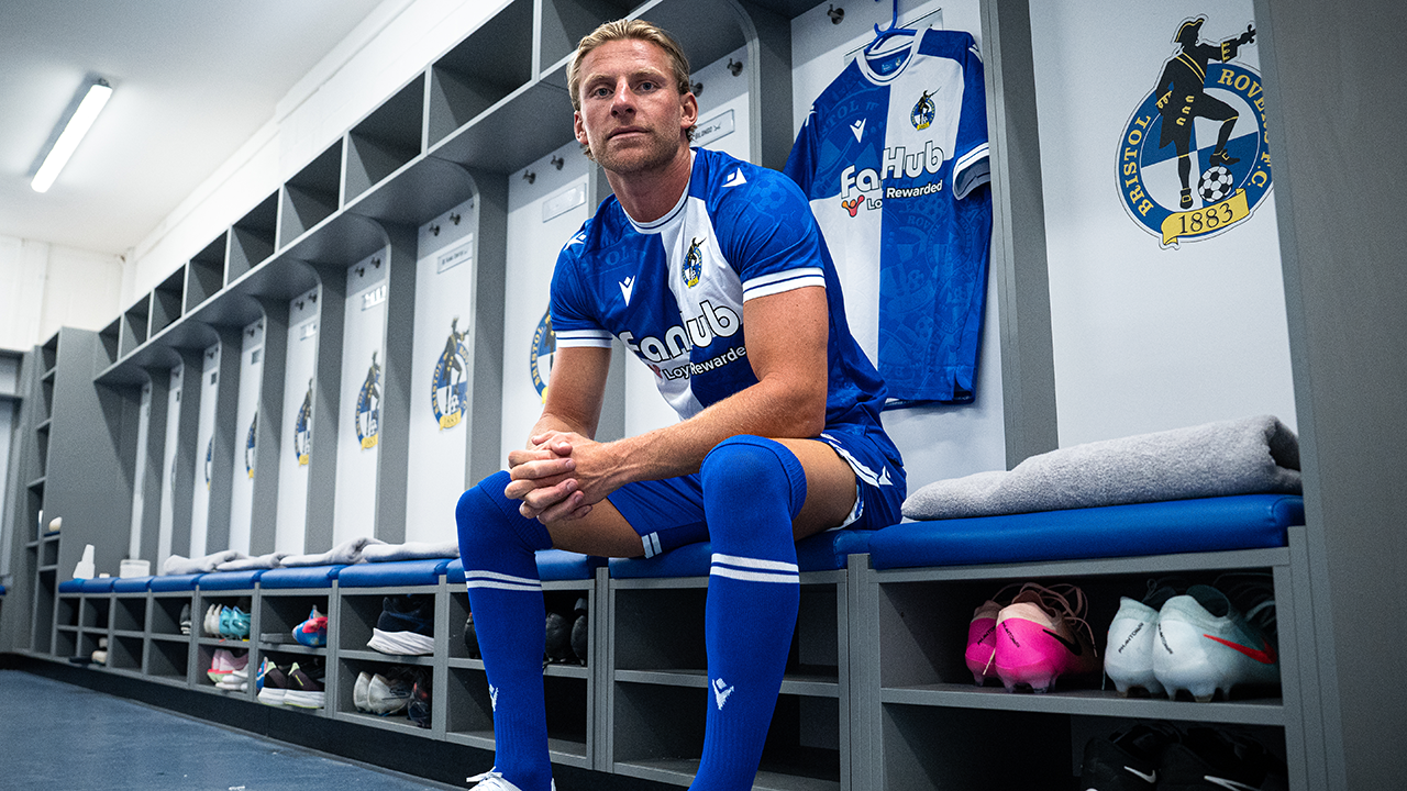 Alfie Kilgour poses in the changing room