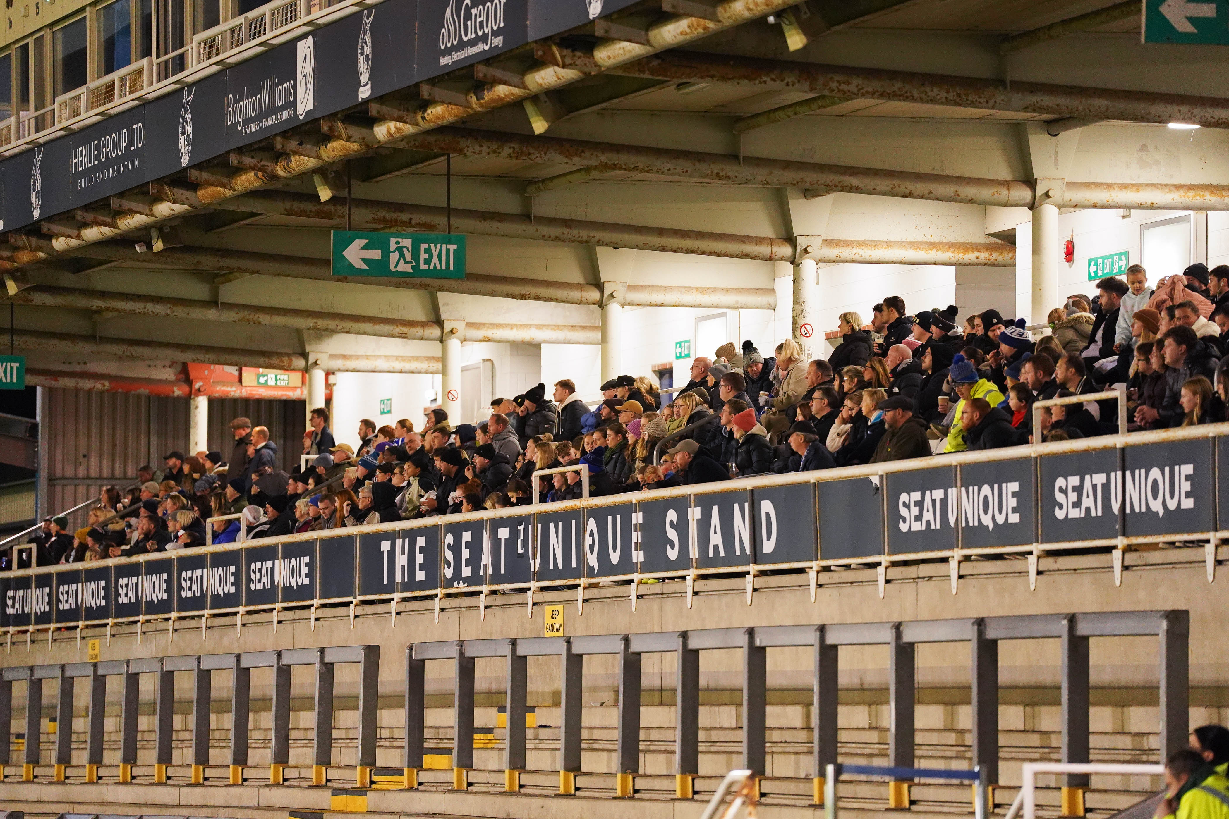 Fans in West Stand