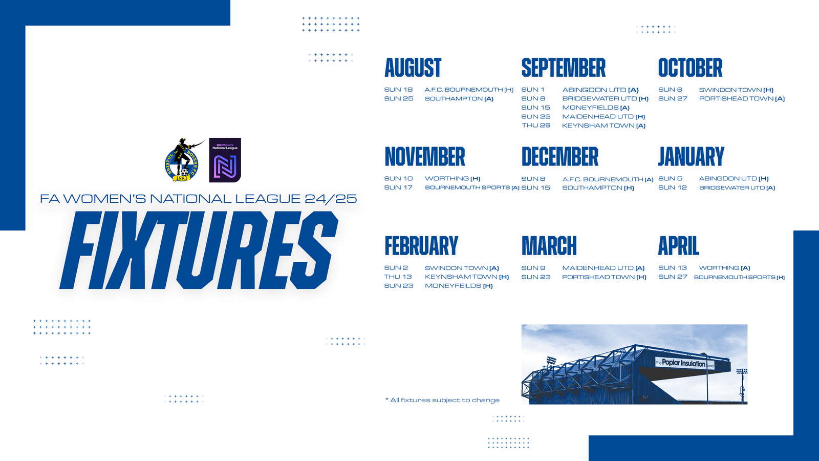 Women's 2024/25 FAWNL fixtures & ticket price structure confirmed