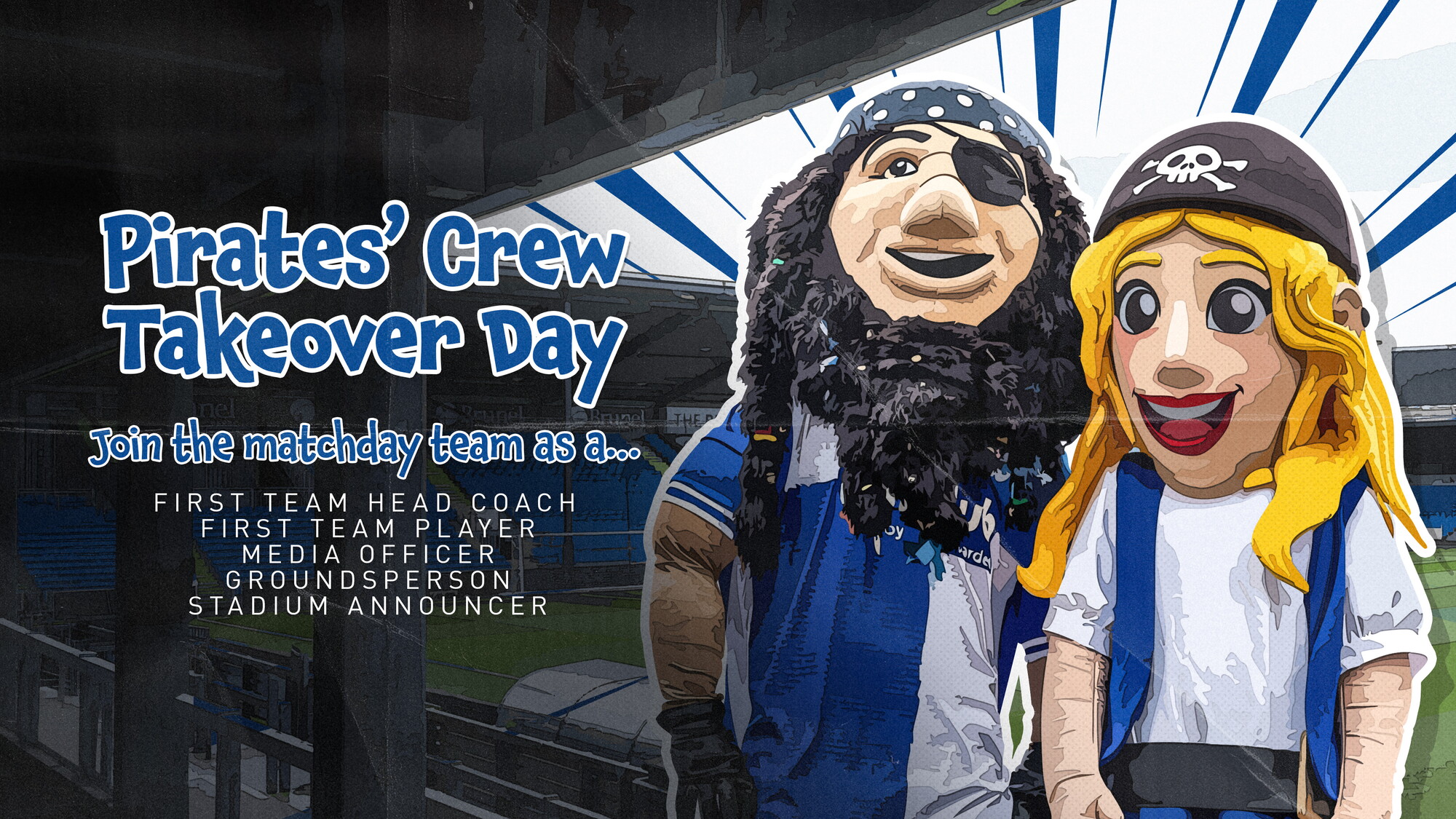 Land Rover Pirates Pirates' Crew Takeover Day set for Crawley Town fixture | Bristol Rovers FC