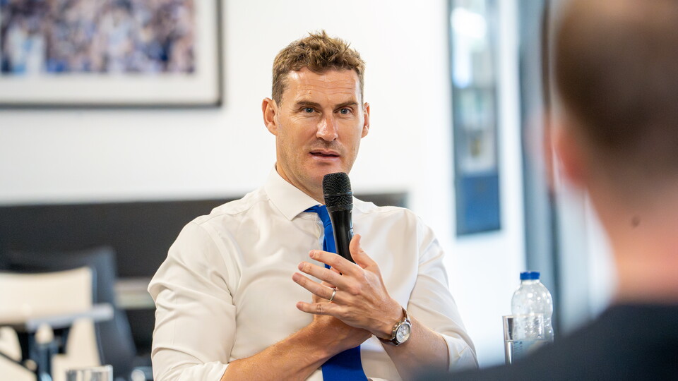 Matt Taylor meets 1883 Club at The Memorial Stadium
