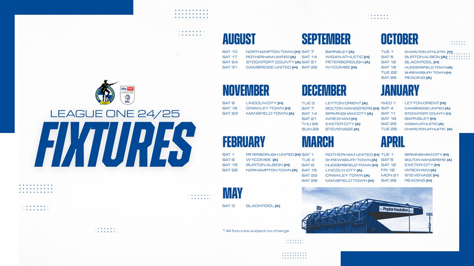 2024/25 EFL League One fixtures