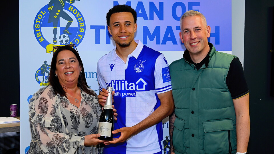 Luca Hoole with Match Sponsors
