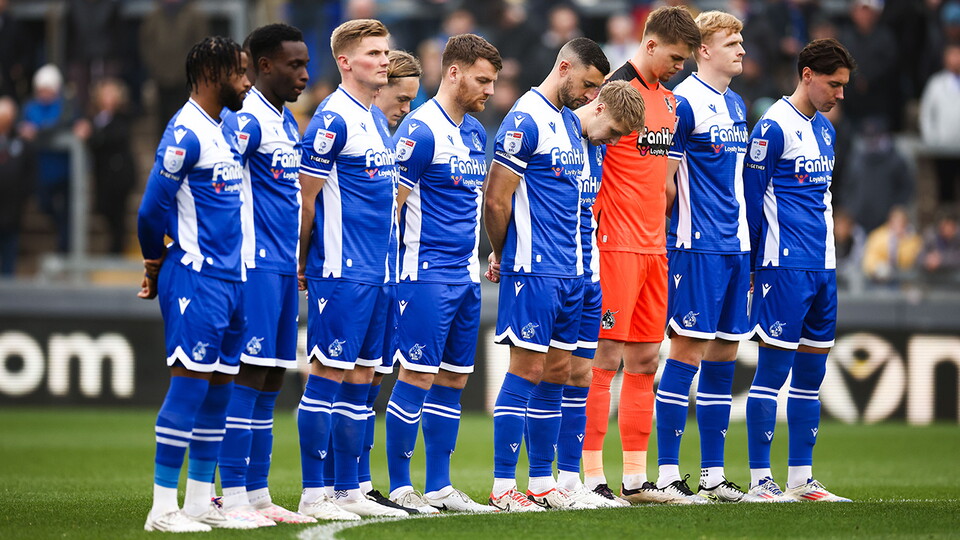 Bristol Rovers conduct a period of silence at the training ground