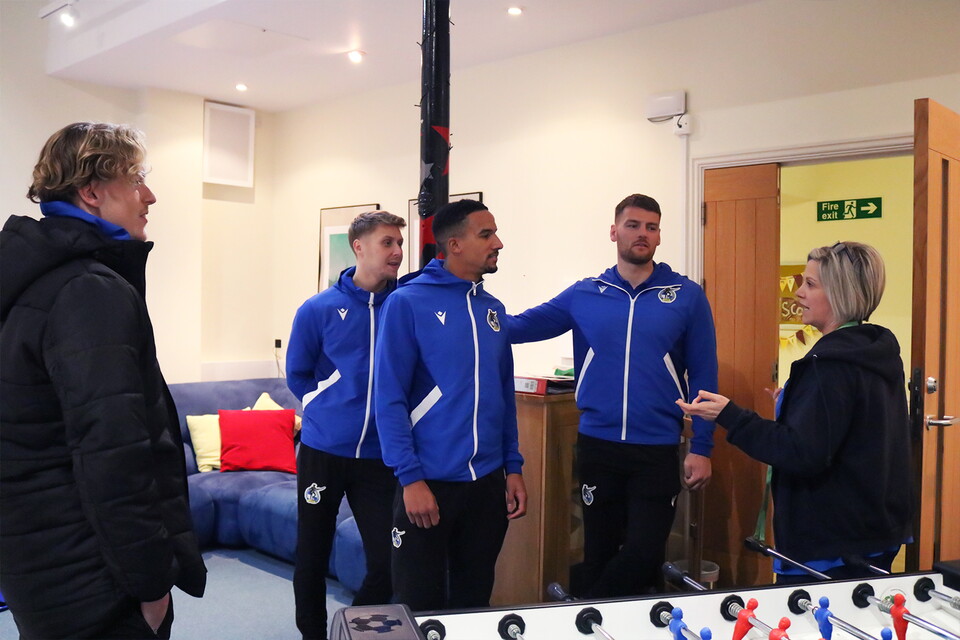 Bristol Rovers spread Christmas cheer at Charlton Farm