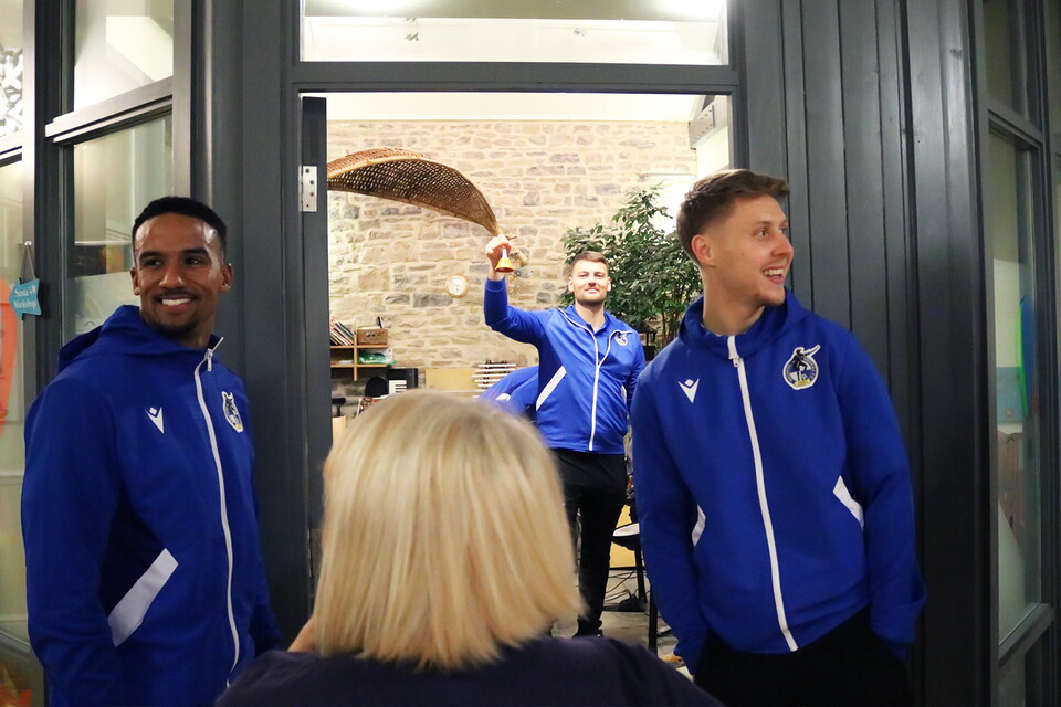 Bristol Rovers spread Christmas cheer at Charlton Farm