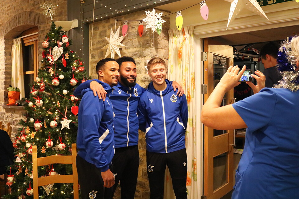 Bristol Rovers spread Christmas cheer at Charlton Farm