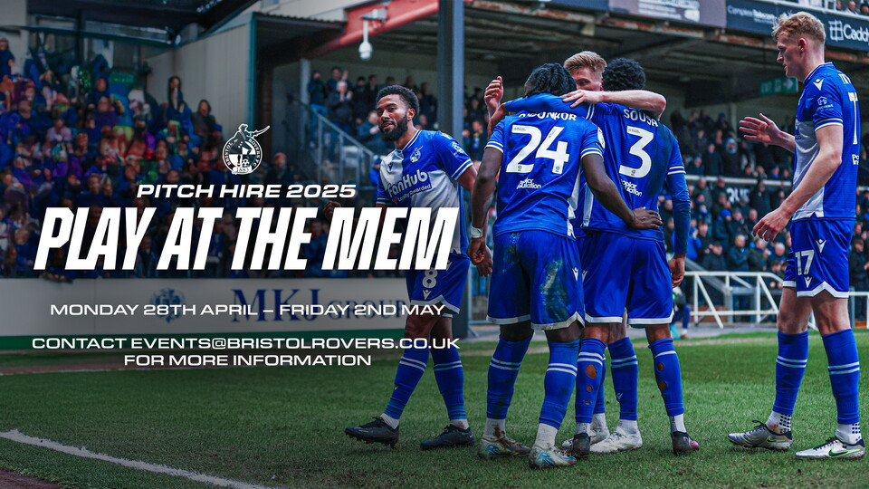Bristol Rovers play on the pitch graphic 