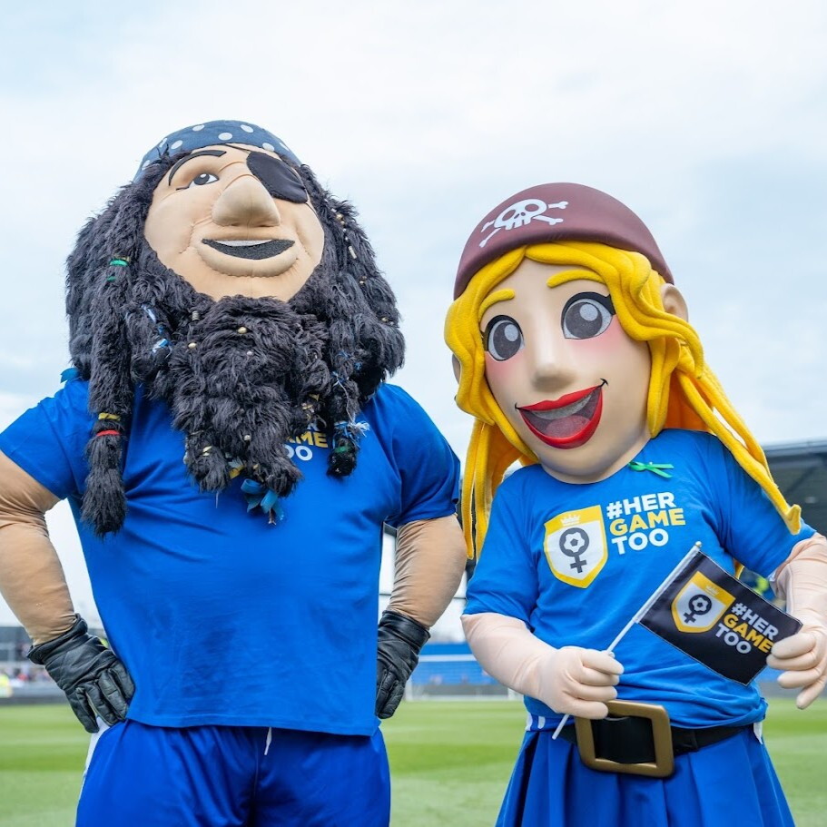 Photograph of Bristol Rovers mascots