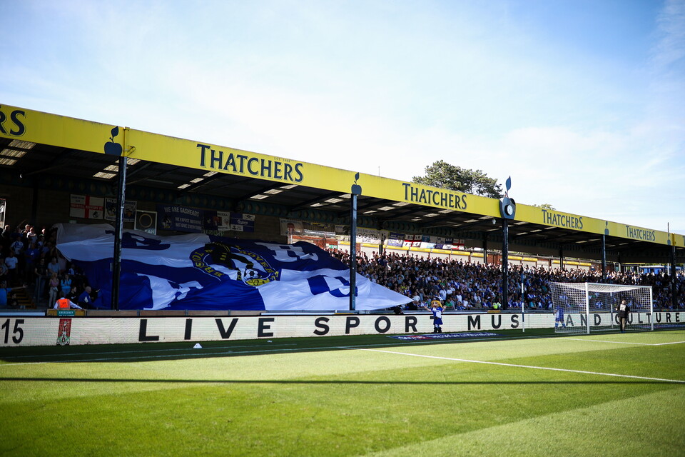 Thatchers Terrace with flag
