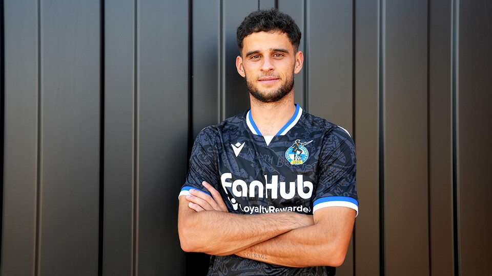 Fabrizio Cavegn in the Bristol Rovera away kit