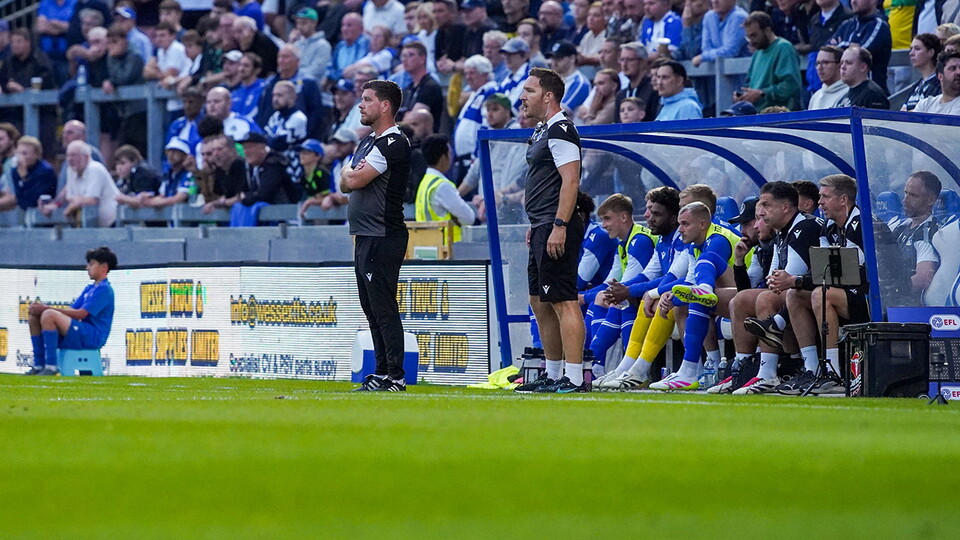 Darrell Clarke watches on at The Mem