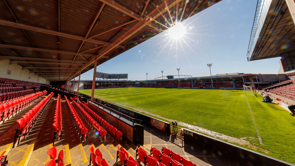A general view inside Walsall's stadium.