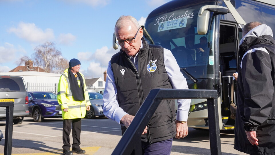 Steve Evans entering the Cledara Abbey Stadium