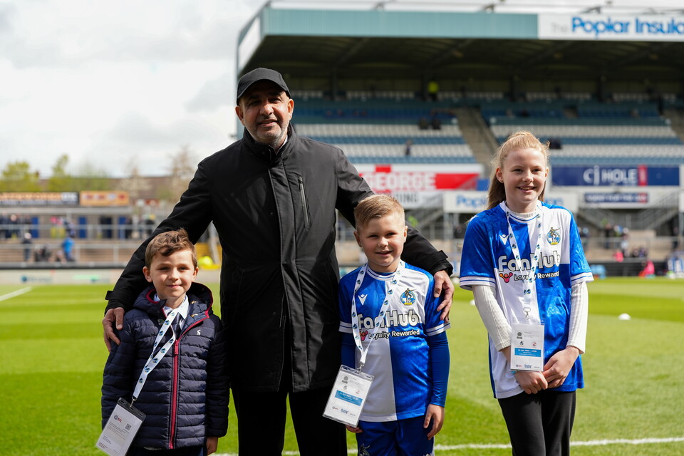 Junior First Team Manager and Players with the Chairman