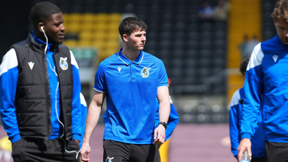 Ryan Howley on the pitch before Bristol Rovers' game against Notts County