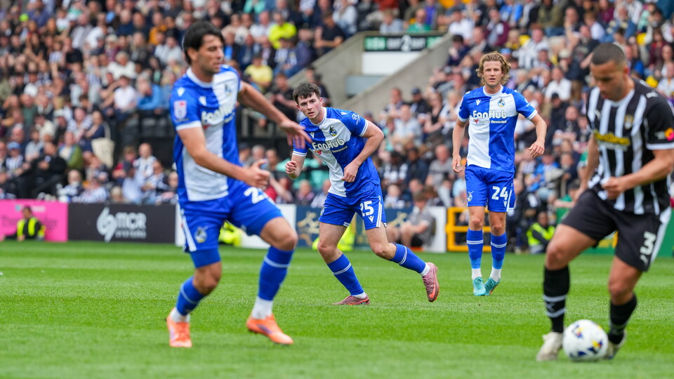 Ryan Howley playing on the pitch against Notts County