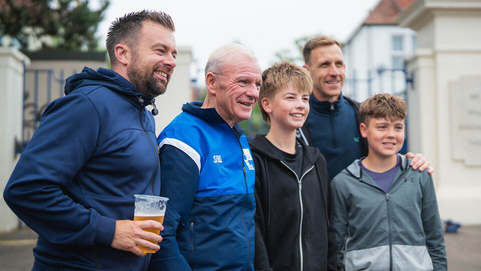 Steve Evans with fans