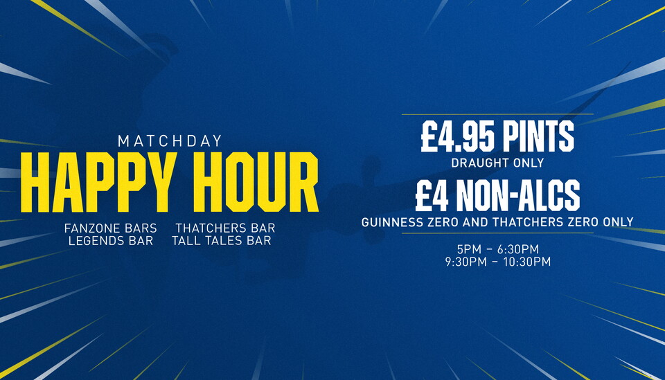 Happy Hour 7:45pm Kick Off