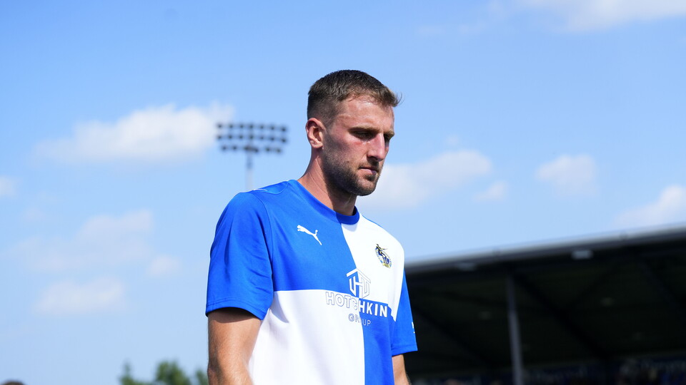 Ben Purrrington walking off the pitch at the Memorial Stadium