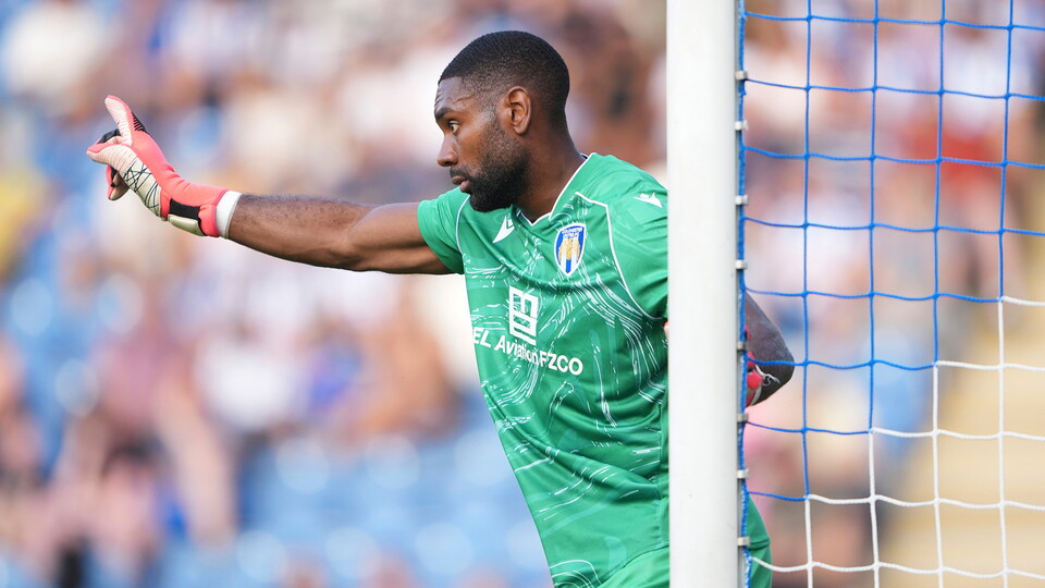 Colchester goalkeeper Thimothee Lo-Tutala
