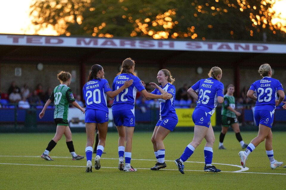 BRWFC celebrate as a group