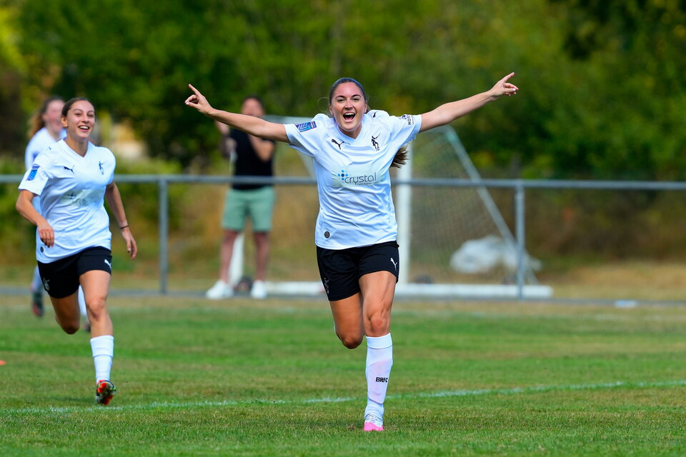 Gipsy Viveash celebrates after scoring 