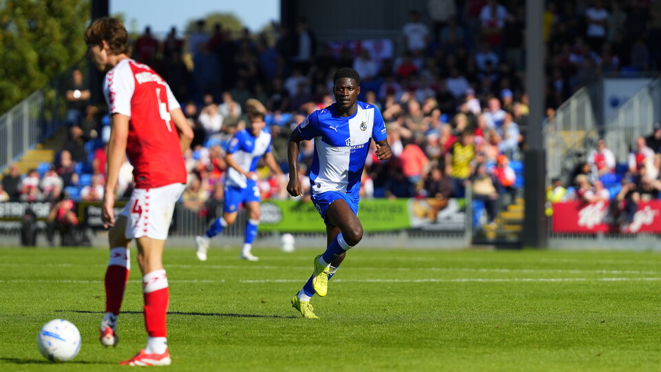 Clinton Mola running during the Rotherham United match