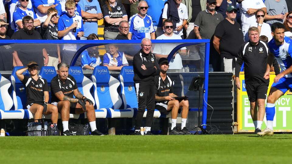 Steve Evans watching his team play against Rotherham United