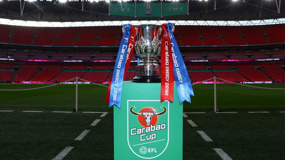 The Carabao Cup on display
