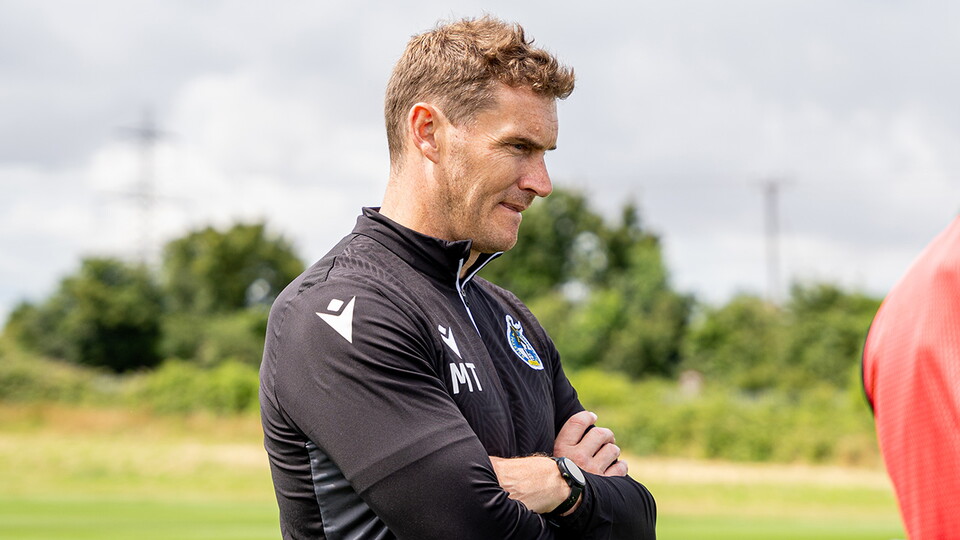 Matt Taylor takes the first training session of the 2024/25 schedule