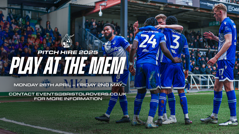 Bristol Rovers play on the pitch graphic 