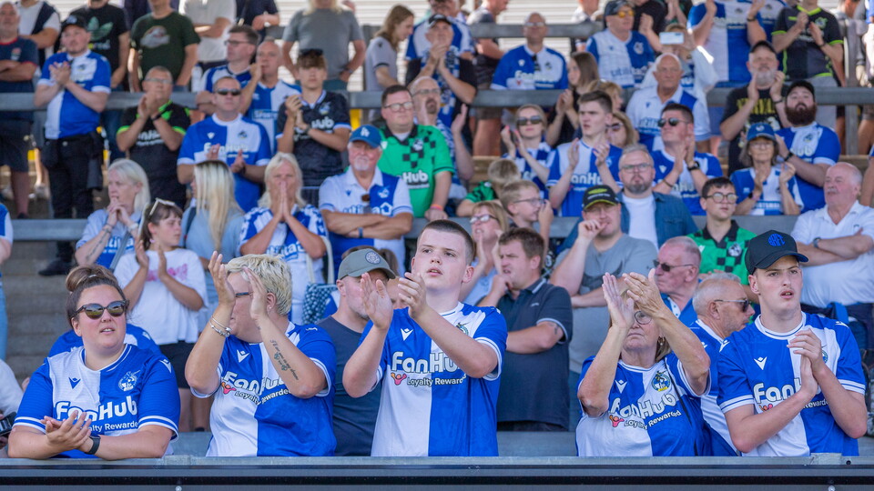 Bristol Rovers fans clapping