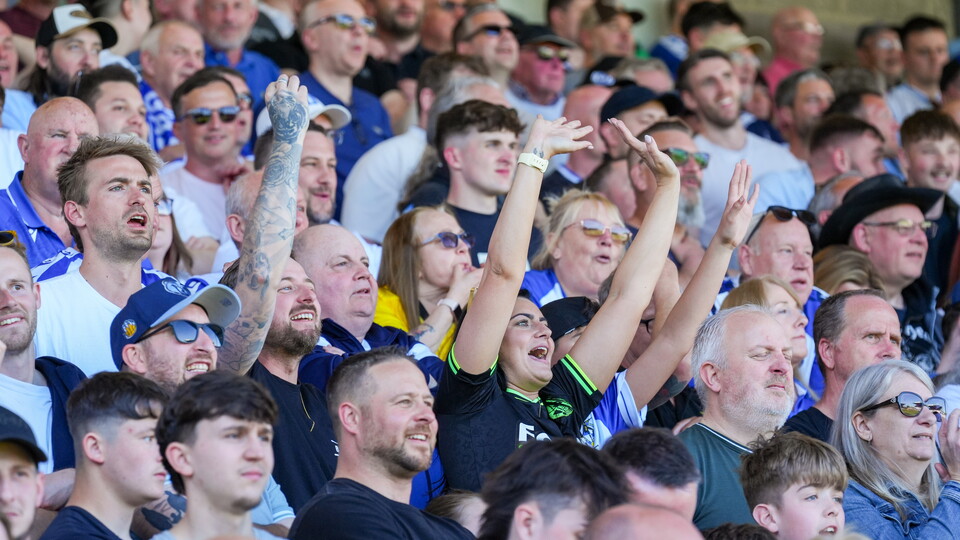 Bristol Rovers fans celebrating