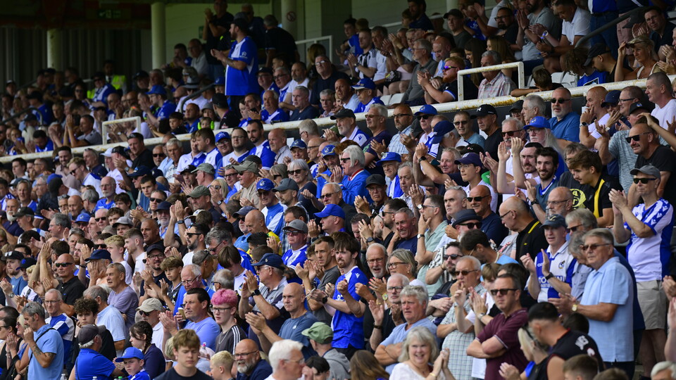 Bristol Rovers fans in West Terrace
