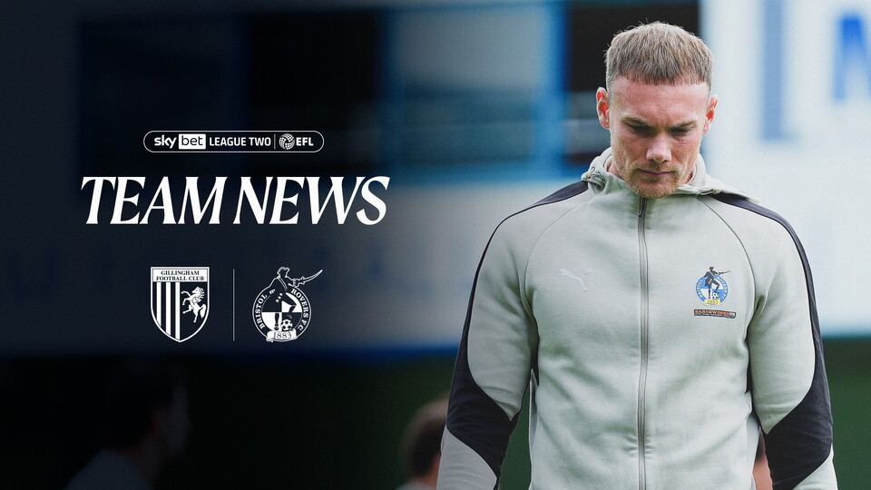 Team News | First league starts for Kelly & Aitchison against Gillingham